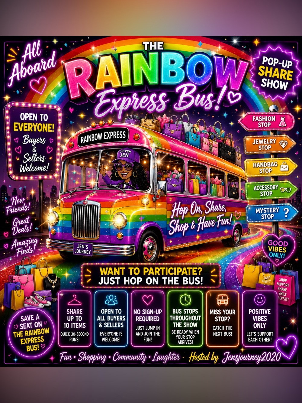 POP Up - Keep a 👀 OUT-Rainbow Express community share show read details below ⬇️